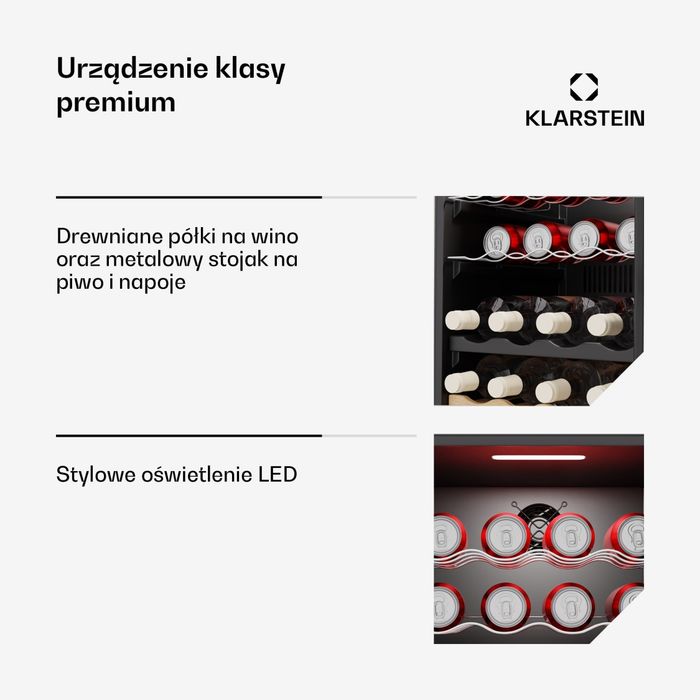 Nowa Winiarka Chłodziarka Lodówka na Wino Napoje Klarstein Bovella 36