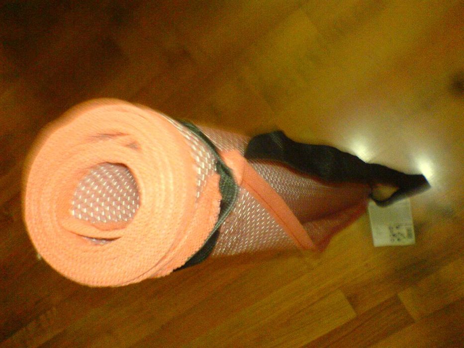 Mata Plażowa Pleciona wiklina Róż 178x90 cm pasek na ramię NOWA