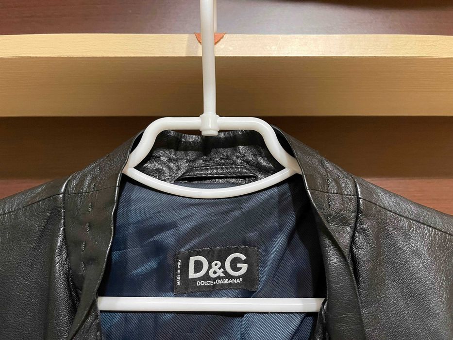 Dolce & Gabbana,  made in Italy оригінал 100% натуральна шкіра, шкіряна куртка