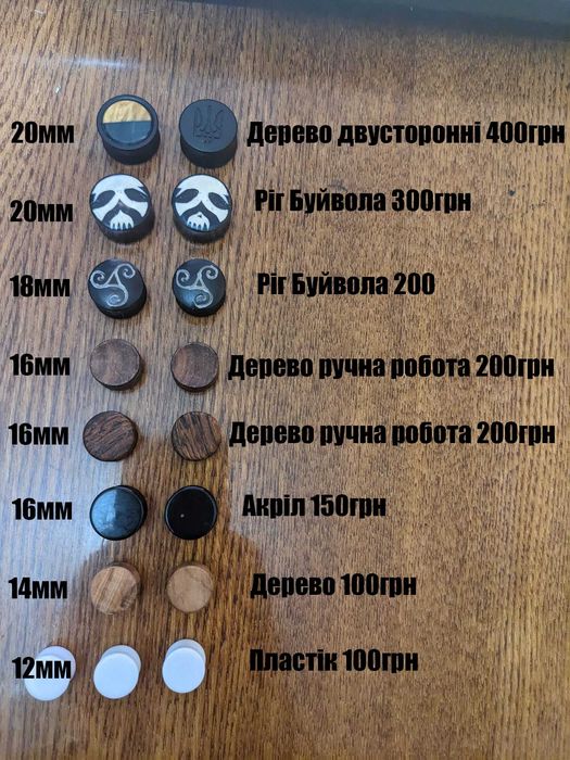 Плаги, тонелі, plugs, tunnels