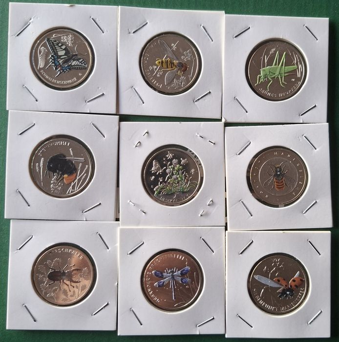 Colecção de moedas de insectos