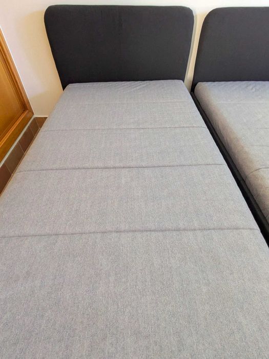 Cama IKEA SLATTUM (90x200 cm) e colchao de espuma como novo