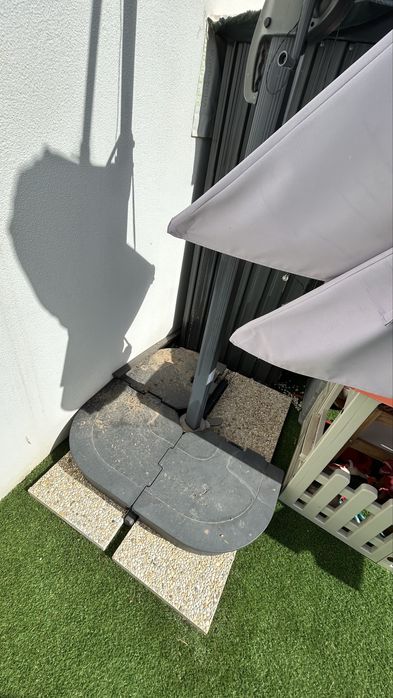 Chapéu de Sol Grande Giratório + Bases Incluídas – Para Reparação
