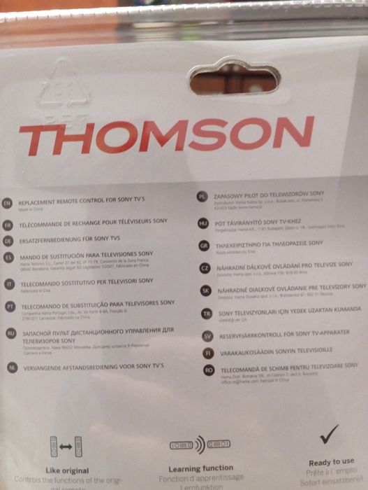 Pilot Thomson do Sony