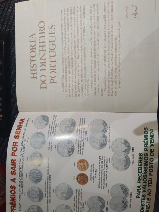 Caderneta história dinheiro português