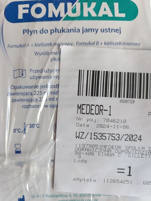 Fomukal płyn do płukania jamy ustnej