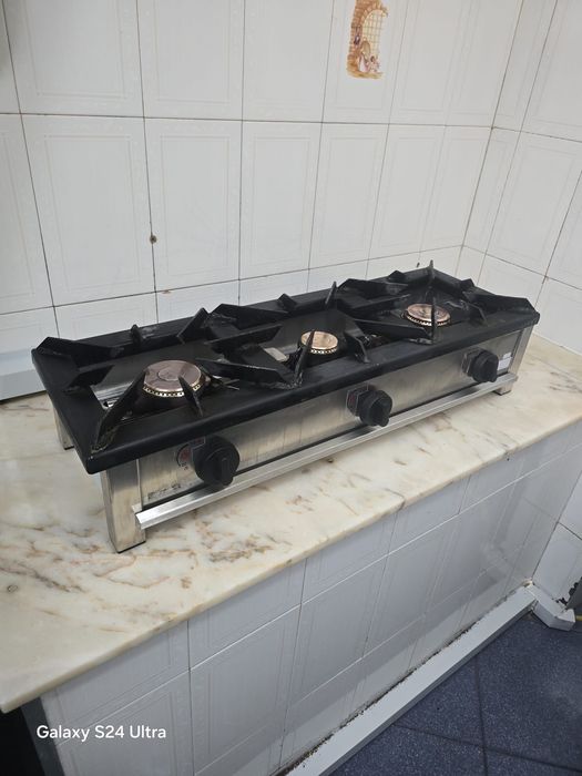 Fogão Industrial a Gás 3 Bocas – 90 cm – Usado, Bom Funcionamento
