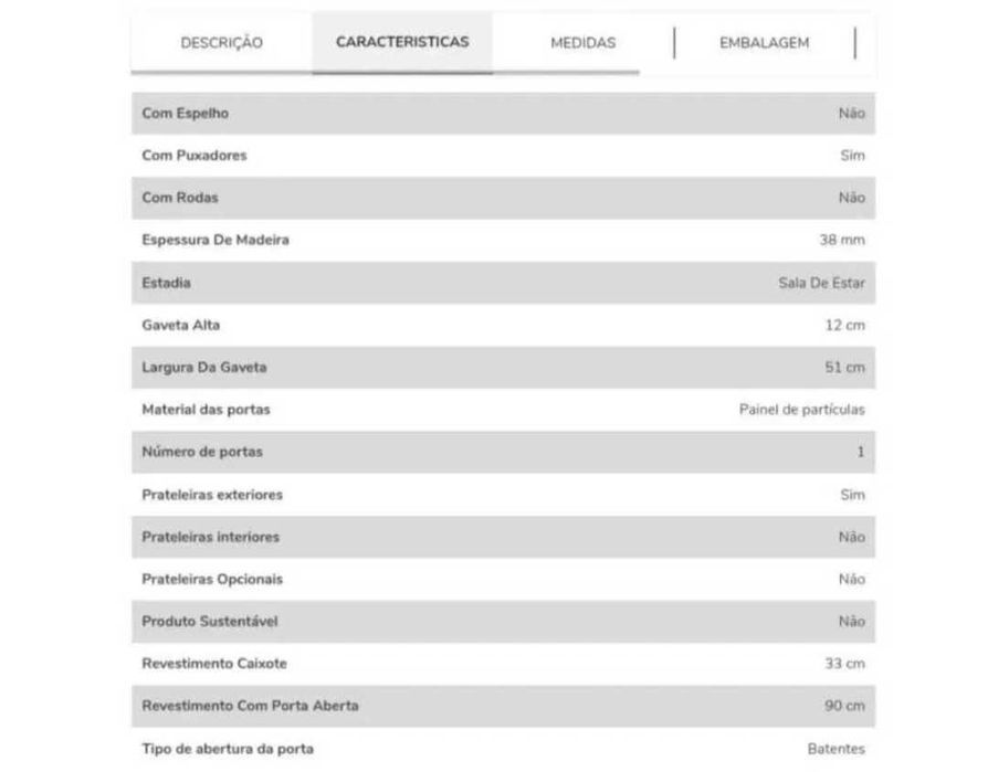 Móvel tv conforama