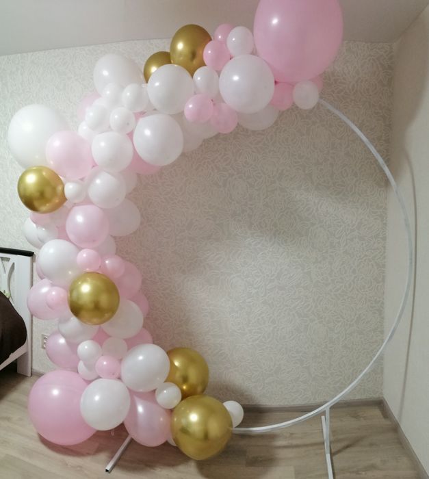 Круглий каркас для фотозони, каркас для банеру, банер