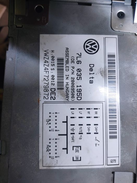 «Volkswagen OEM магнітола, RCD, робоча