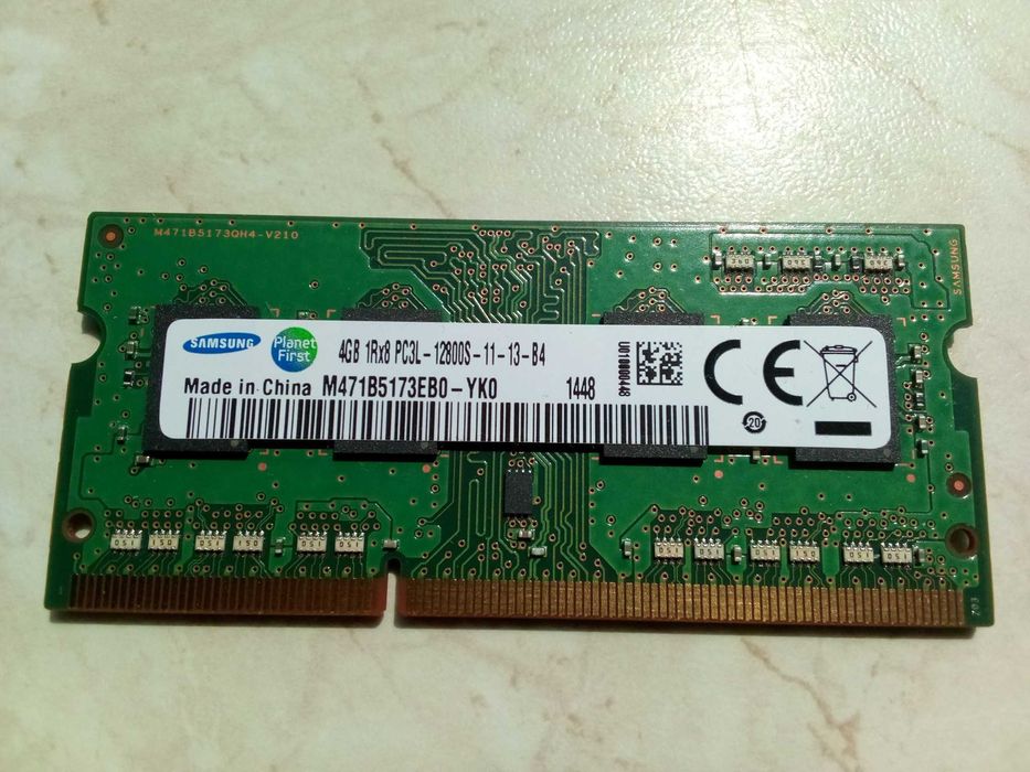 Pamięć DDR3 do laptopa / komputera SAMSUNG 1Rx8 PC3L-12800S-11-13-B4