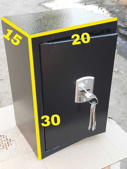 Металлические денежные сейфы со съёмной полкой