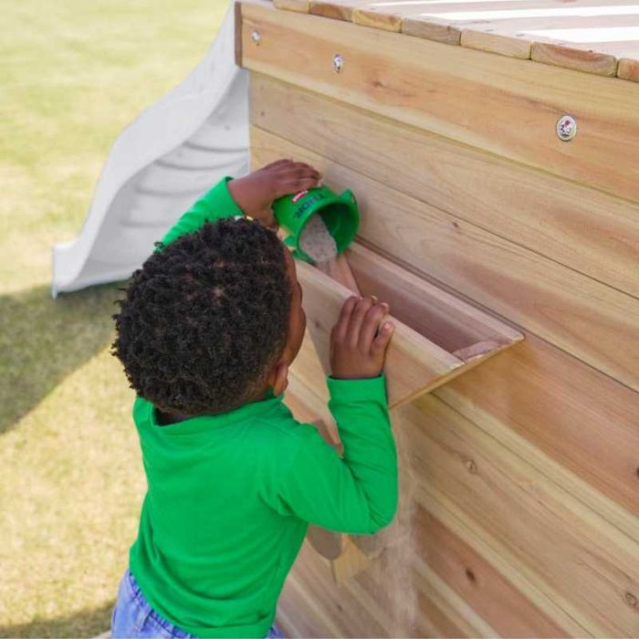 Drewniany Duży Plac Zabaw Huśtawki Zjeżdżalnia Wież