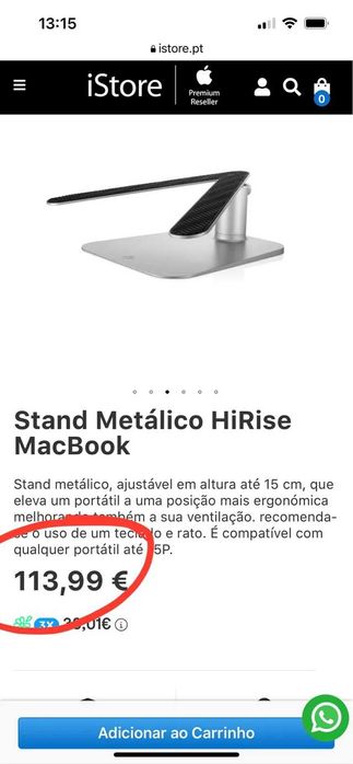 Suporte para PC portátil HiRise Apple