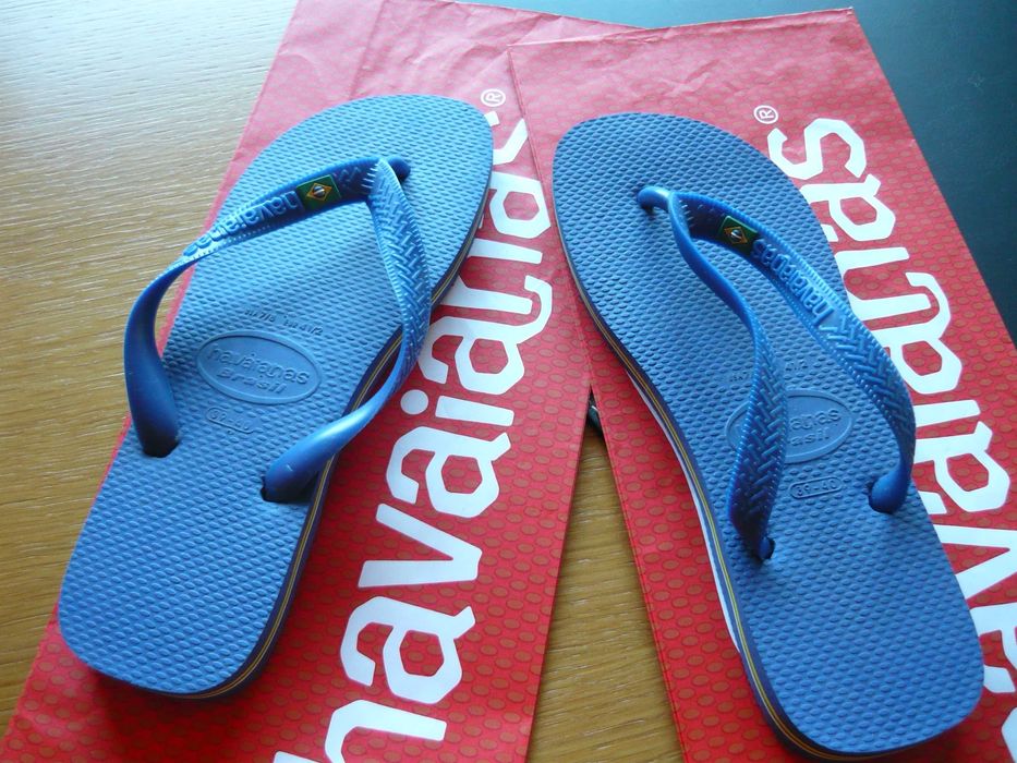 Chinelos "havaianas" Originais - Cor azul - Novos «Nunca usados»
