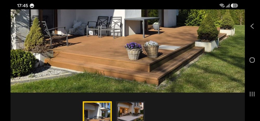 Taras z deski kompozytowej 45m²