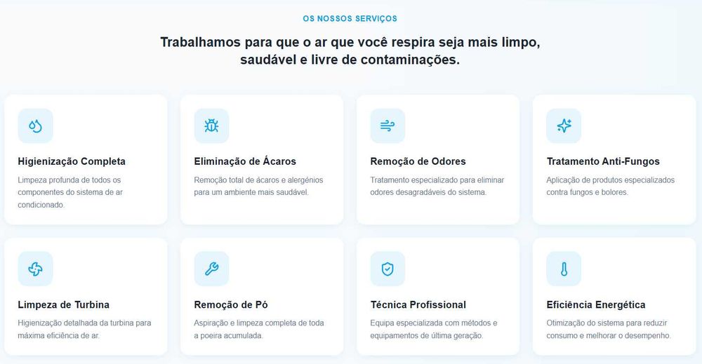 Limpeza Profunda e Higienização Ar Condicionado