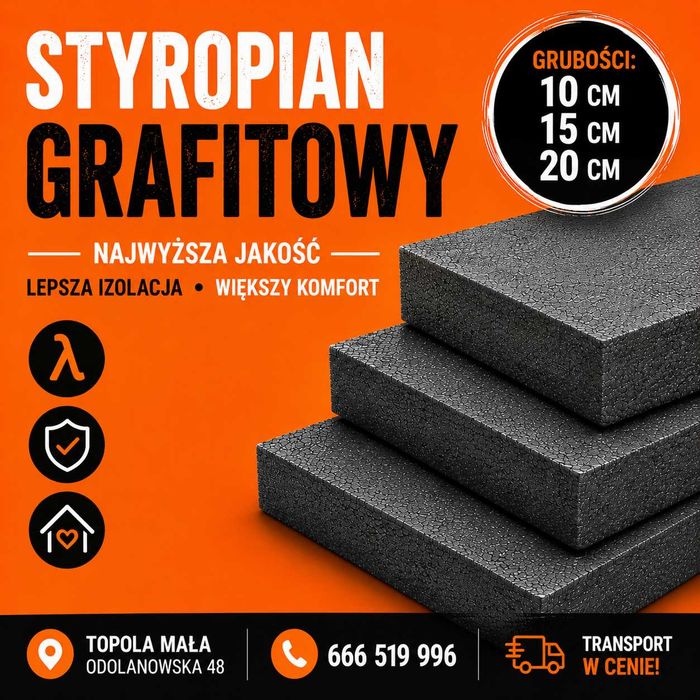 Styropian grafitowy 10 cm 033 Ostrów Wlkp. i Okolice ( Milicz , Krotoszyn , Ostrów Wlkp. )
