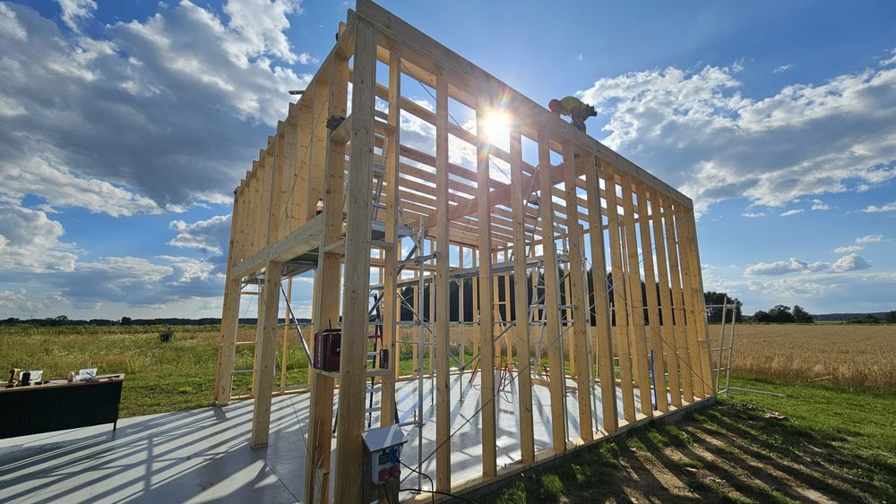 Płyty fundamentowe.Domy szkieletowe .