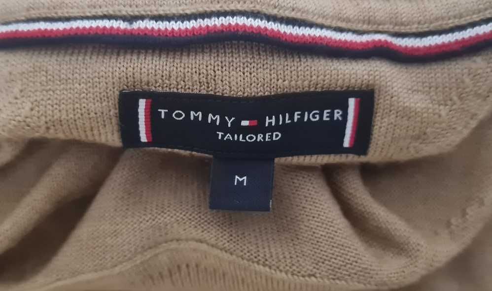 NOWY Golf/Sweter męski TOMMY HILFIGER oryginalny (rozmiar M/L) beżowy