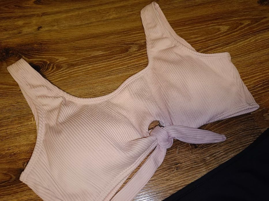 HAUSE strój kostium kąpielowy dwuczęściowy + spodenki pudrowy róż L