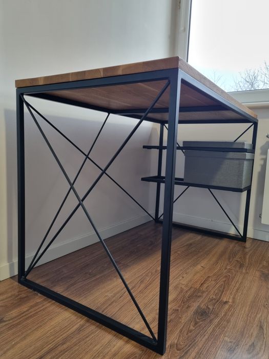 Biurko loft blat dębowy