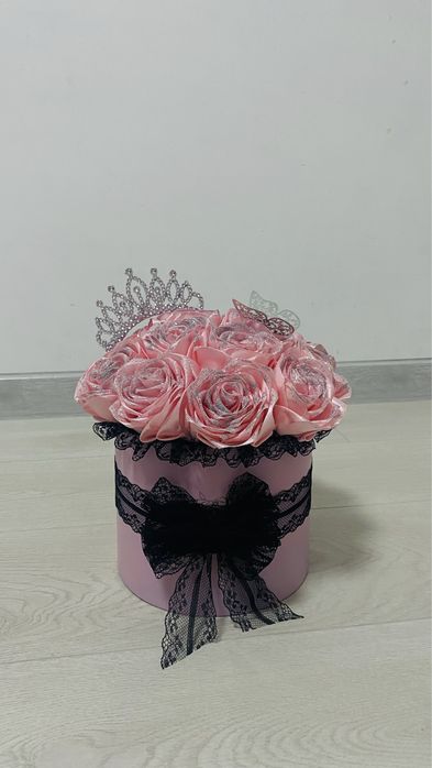 Букет з атласної стрічки