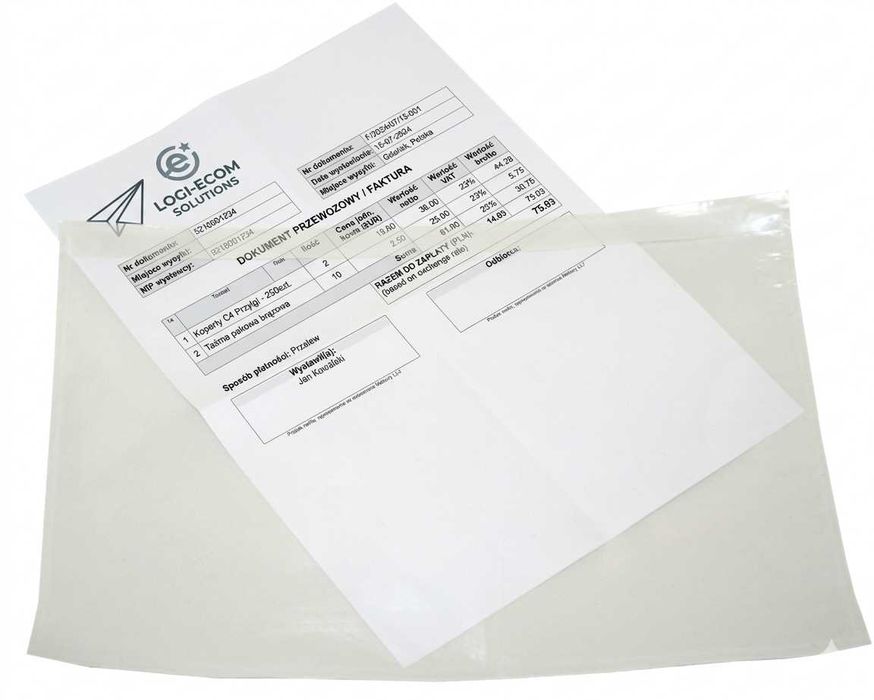 Koperty, przylgi kurierskie C4 (325x235) – 500 szt. OKAZJA!