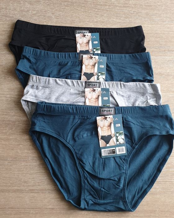 4×męskie majtki slipy 2XL, bawełna