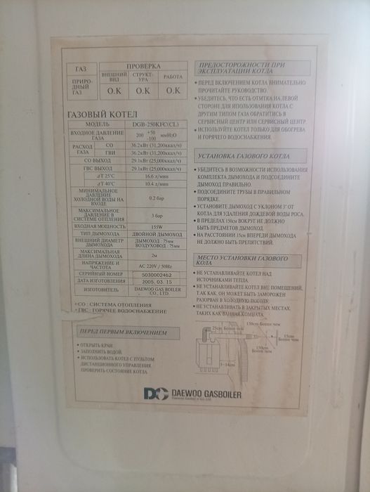 Настінний газовий котел