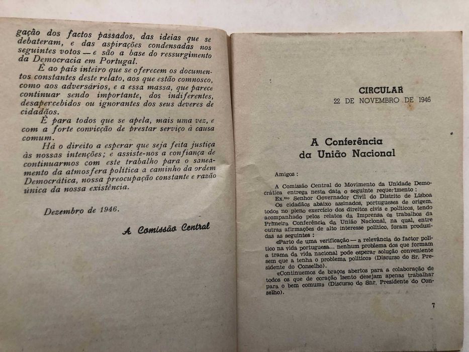 A Sessão de 30 Novembro de 1946 do MUD