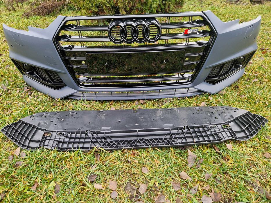 Передний бампер (стиль S4) под дистроник на Audi A4 B9 2015-2019год.