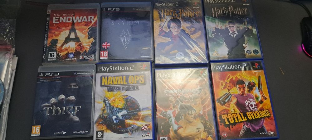 Zestaw 8 gier ps2 ps3 harry potter,tekken itd