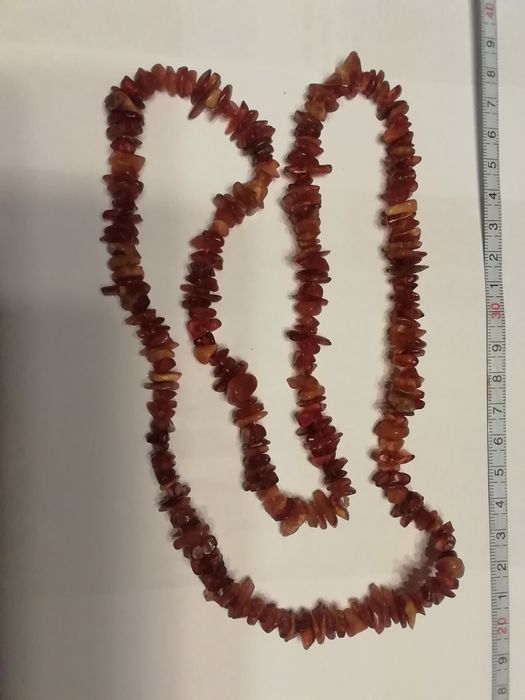 Sznur bursztynów naturalnych