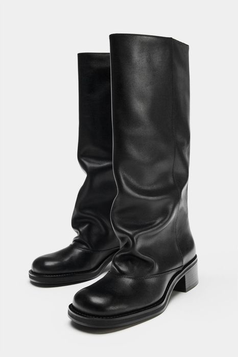Шкіряні чоботи Zara розмір 41