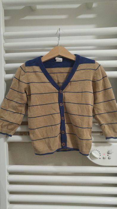 Ogrodniczki Zara 86cm + sweterek HM 86cm