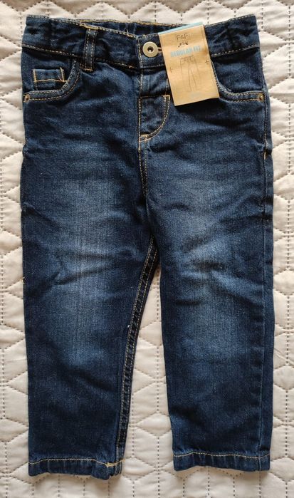 Spodnie jeansowe dla chłopca 18-24m r. 92 nowe F&F