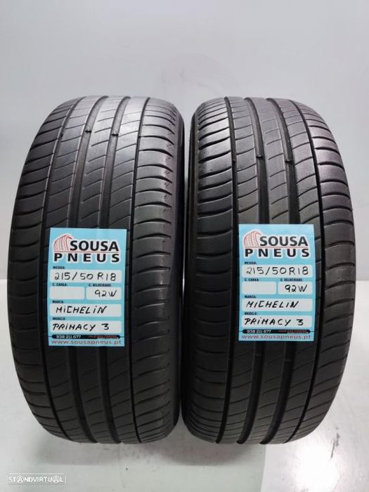 2 pneus 80% de piso 215-50r18 michelin oferta dos portes 120 EUROS