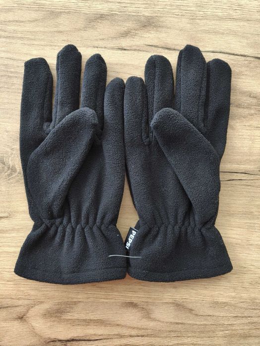 Zestaw Czarne rękawiczki z polaru, czapka