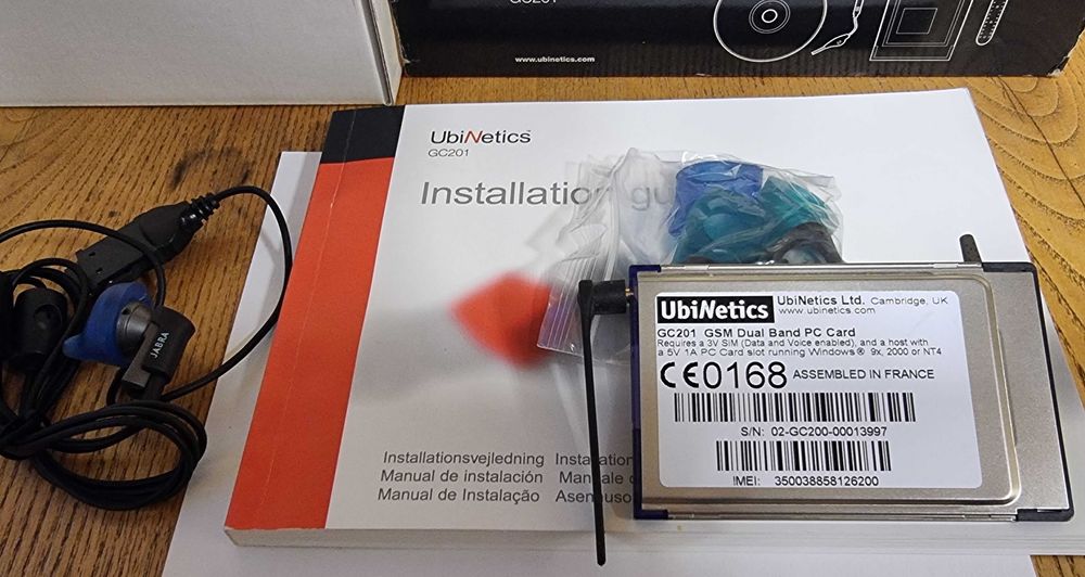 Interface PCMCIA karta tel. i modem GSM, UBI Netics GC201 do laptopa
