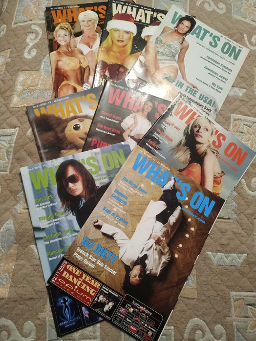 Журнал What's on , на английском языке , 8 номеров (2002, 2003 года)