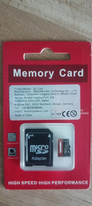 Lenovo 512 GB karta pamięci MicroSD z adapterem