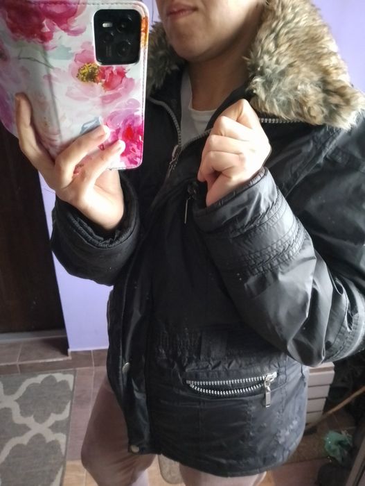 Kurtka czarna/futerko