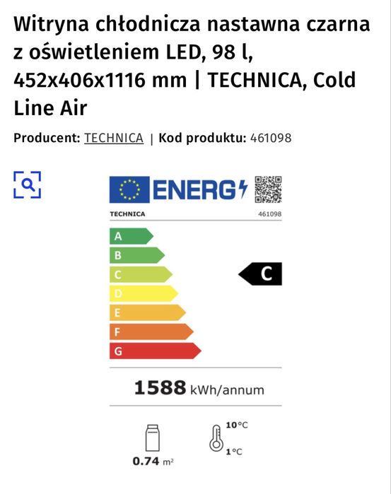 Okazyjnie sprzedam witryne chlodniczą