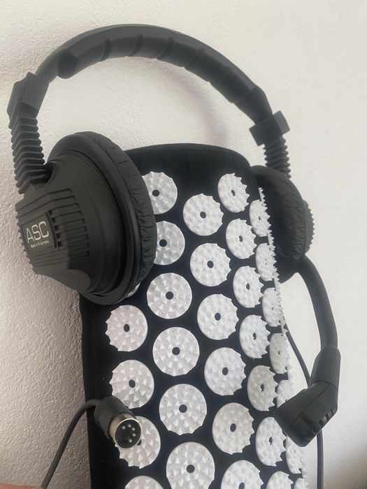 ASC słuchawki nauszne z mikrofonem vintage dinn
