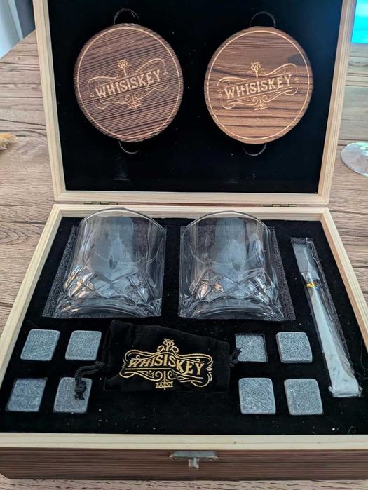 15w1 do Whisky Szklanki Kamienie Pudełko Prezent + GRATIS Podkładki