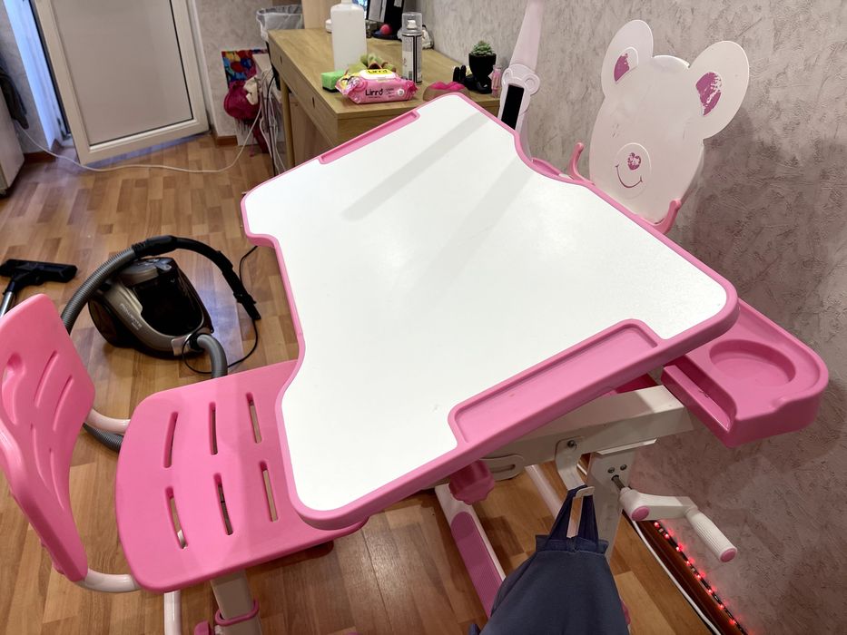 Набір Стіл парта стілець Mealux Evo-kids Лампа BD-04 P XL Teddy