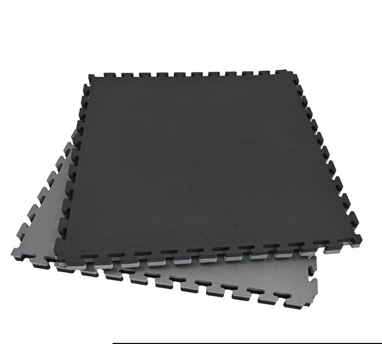 Placas Puzzle Preto e Cinza 4cm