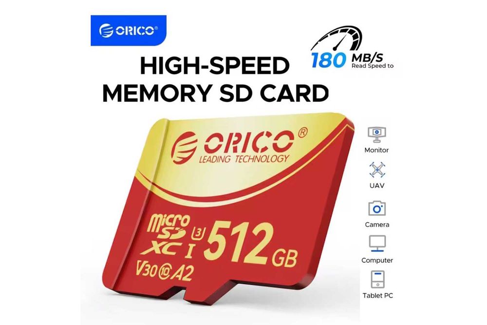 Карта пам'яті Orico 512GB microSDXC UHS-I U3 V30 A2 4K