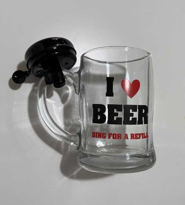 Caneca “I LOVE Beer” c/ Campainha — NOVA!